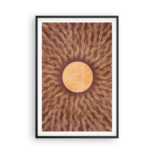 Poster in een zwarte lijst - Zon icoon - 61x91 cm