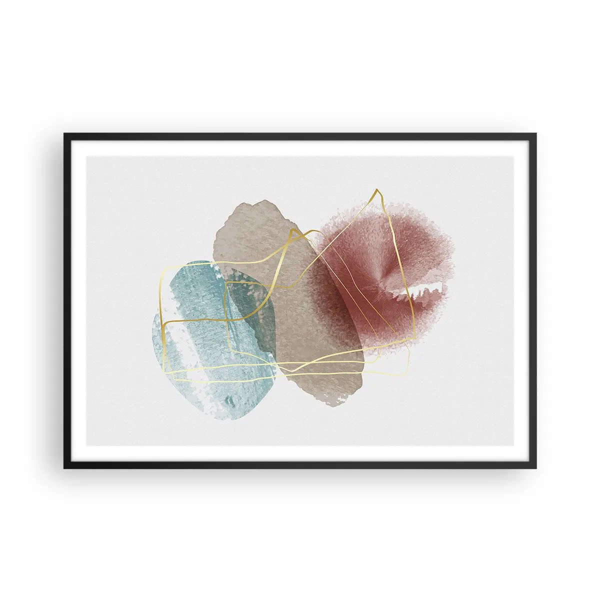 Poster in een zwarte lijst - Koralen van de ruimte - 100x70 cm