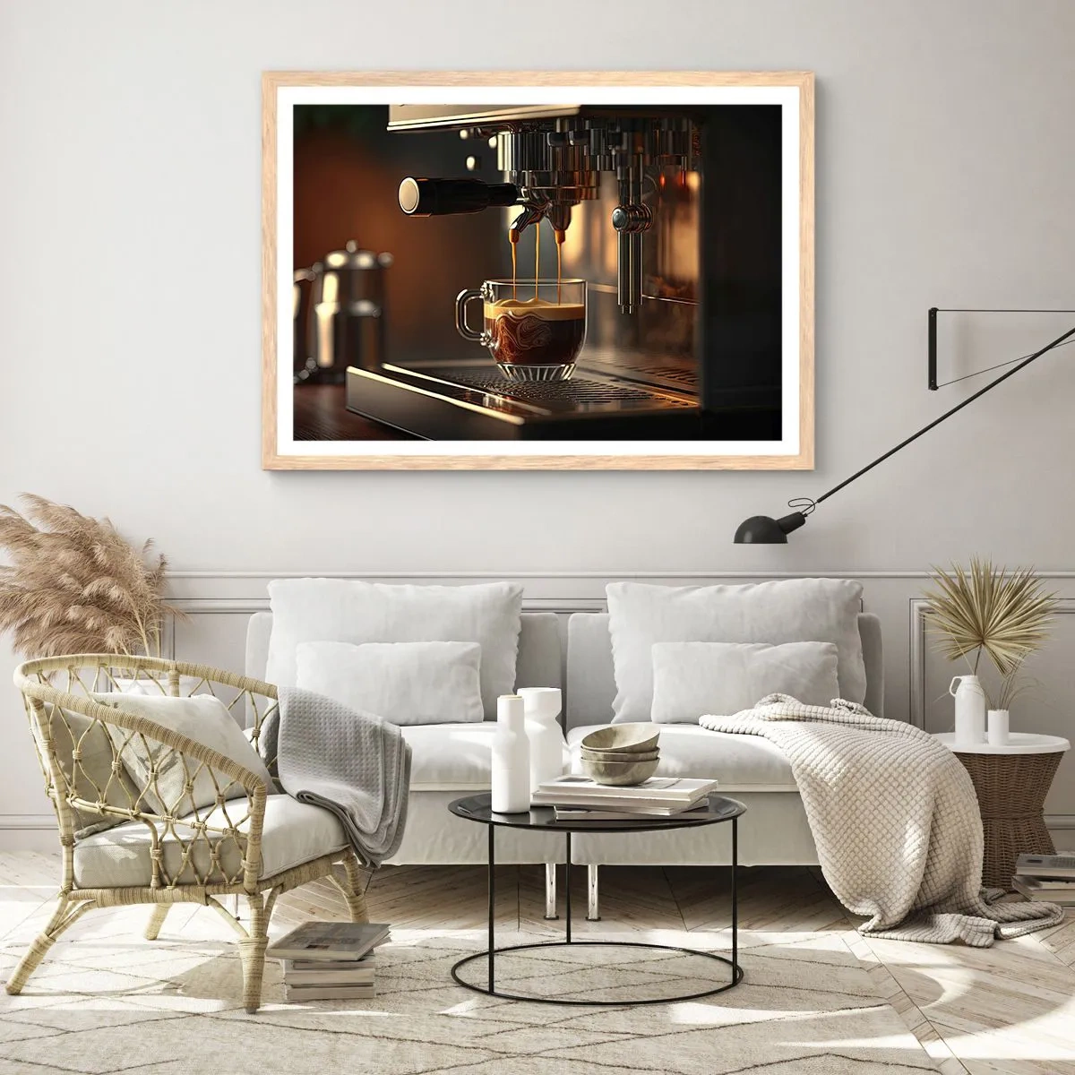 Een poster in een licht eiken lijst - Een sensuele mix - 50x40 cm