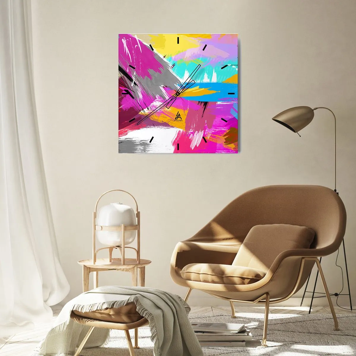 Wandklok - Klok - Man, man, man en weer man - 30x30 cm