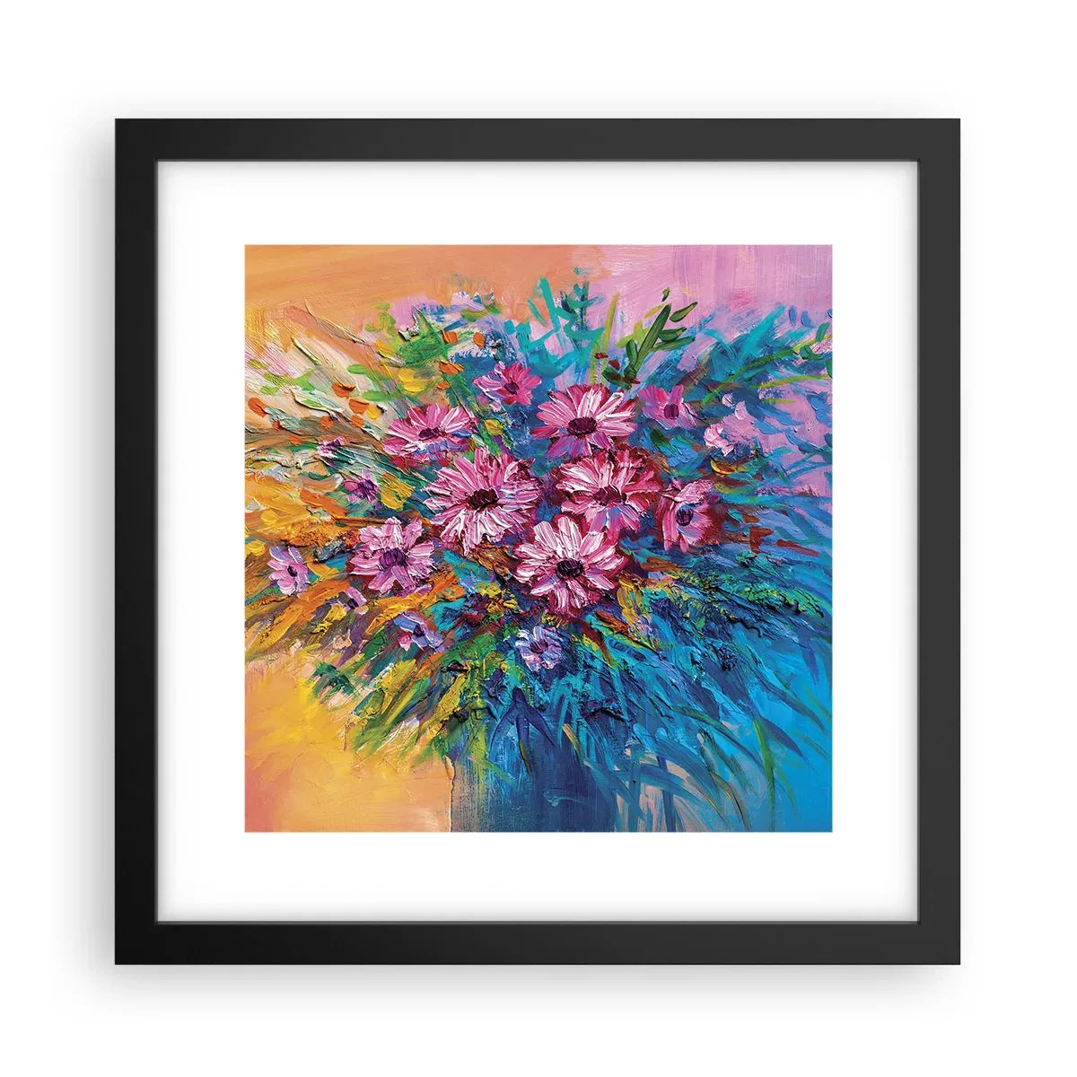 Poster in een zwarte lijst - Levensenergie - 30x30 cm