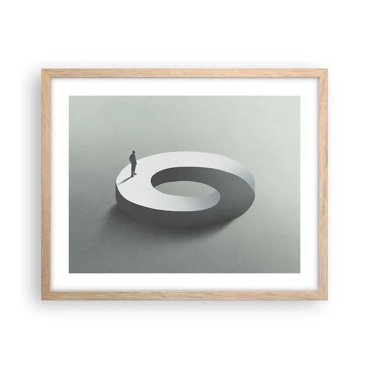 Een poster in een licht eiken lijst - En wees hier slim - 50x40 cm
