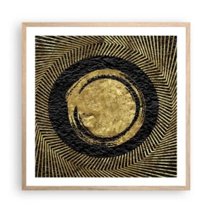Een poster in een licht eiken lijst - Glamour-compositie - 60x60 cm