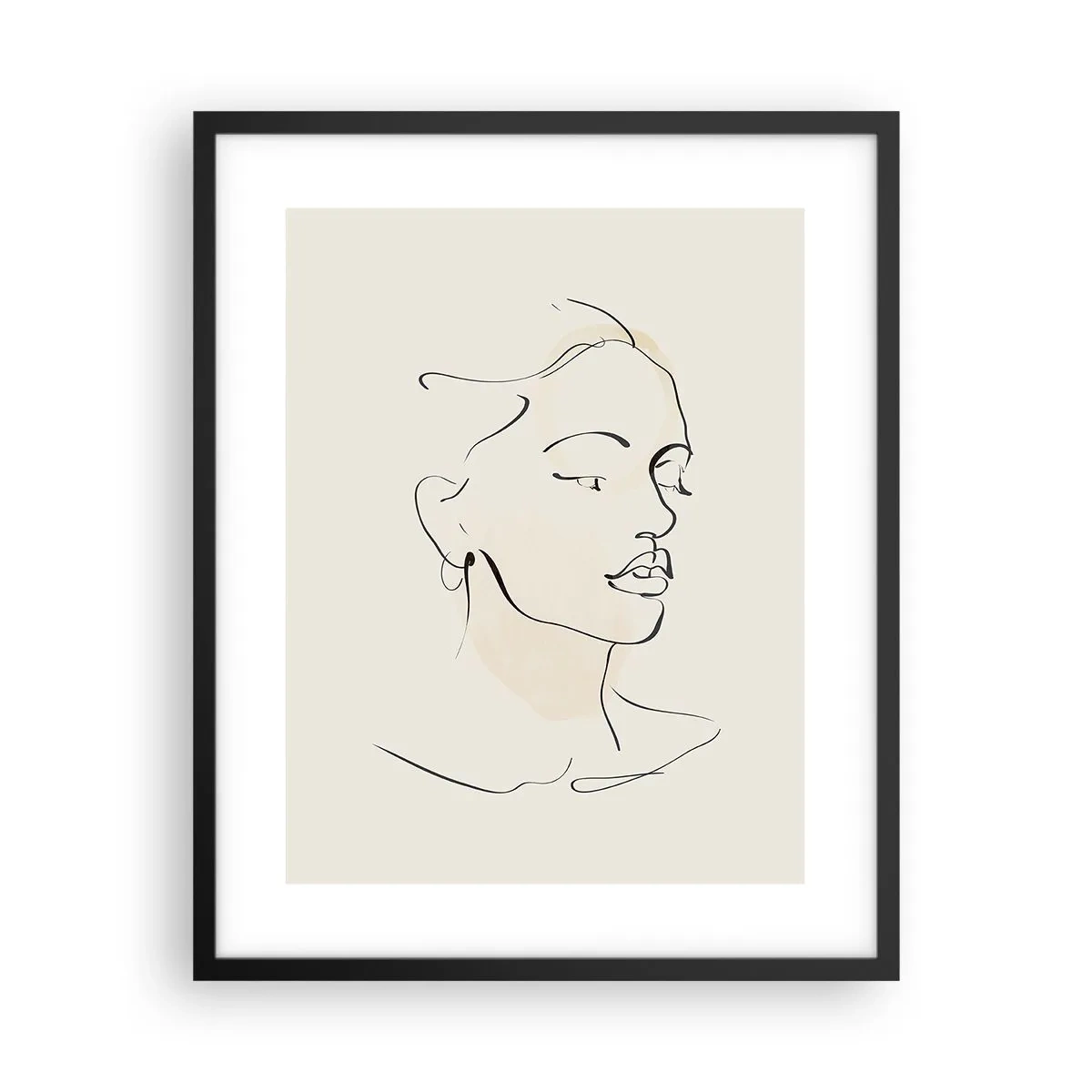 Poster in een zwarte lijst - Een bepaalde lijn - 40x50 cm