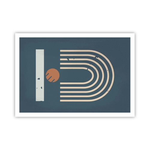 Poster - Geometrie op de granaatappel - 100x70 cm