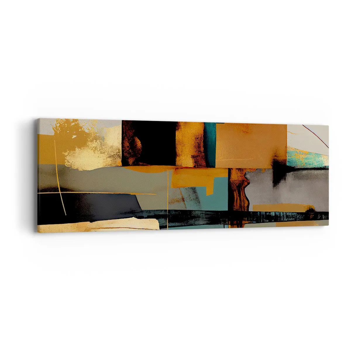 Schilderen op canvas - Abstractie – licht en schaduw - 90x30 cm