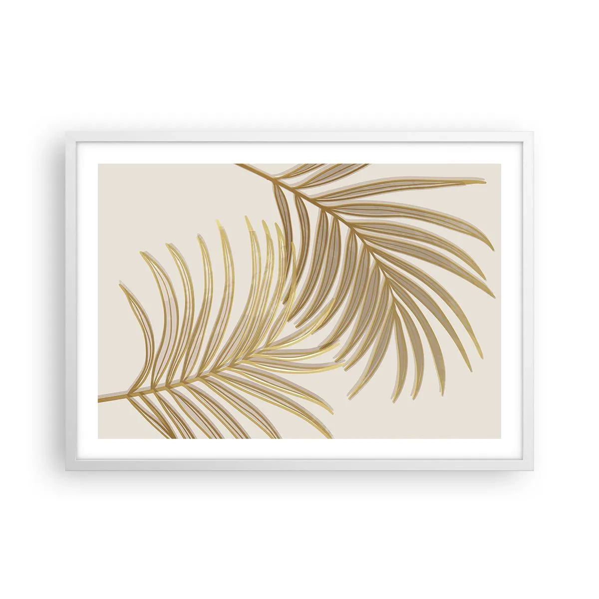 Poster in een witte lijst - Gouden Palm! - 70x50 cm