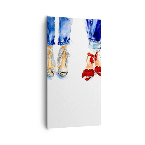 Schilderen op canvas - Misschien gaan we wandelen? - 65x120 cm