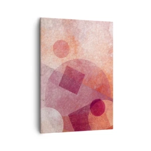 Schilderen op canvas - Geometrische transformaties in roze - 50x70 cm