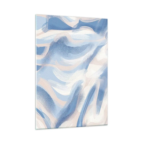 Schilderen op glas - Blauwe golven - 50x70 cm