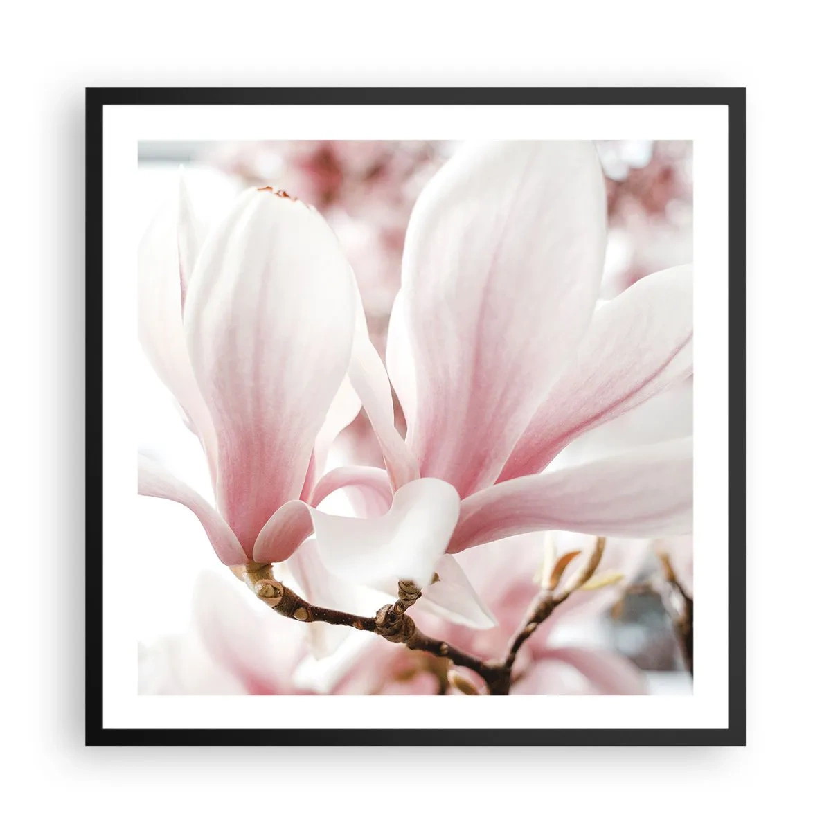 Poster in een zwarte lijst - Een overvloed aan tederheid - 60x60 cm