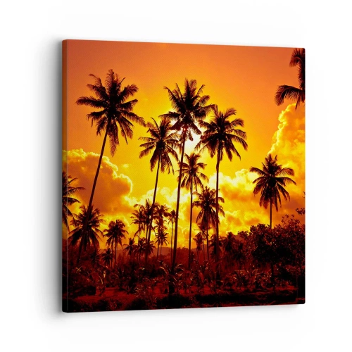 Schilderen op canvas - Bergen staan in brand, bossen staan in brand - 30x30 cm