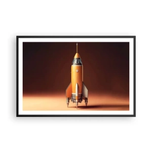 Poster in een zwarte lijst - Het begint met een droom - 91x61 cm