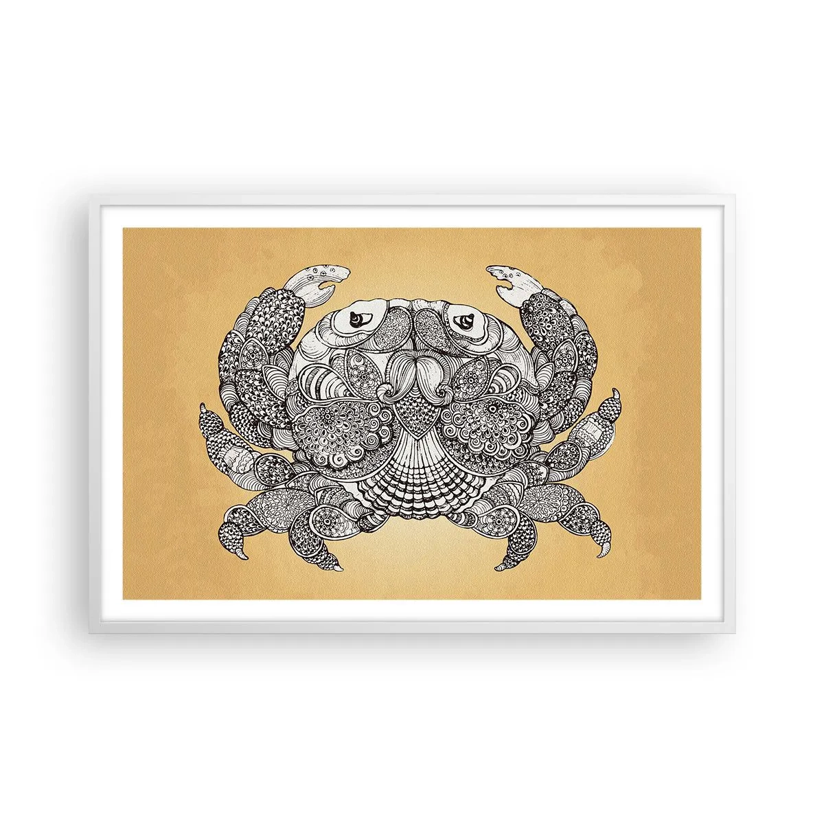 Poster in een witte lijst - Verhalen van meneer Krabs - 91x61 cm