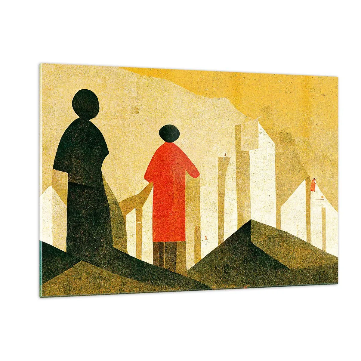 Schilderen op glas - Er is nog een lange weg te gaan - 120x80 cm