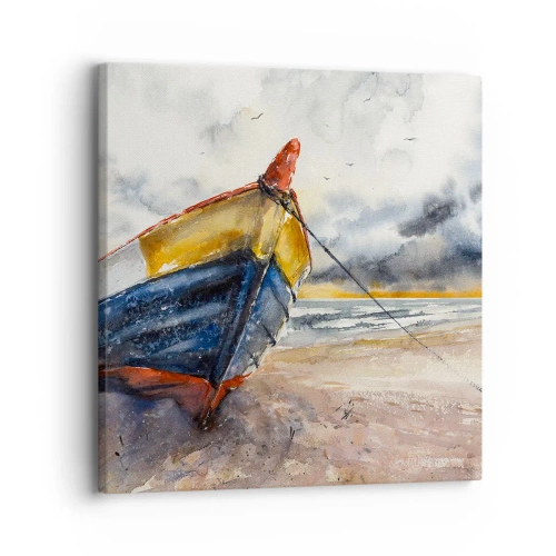Schilderen op canvas - Rust aan de kust - 30x30 cm