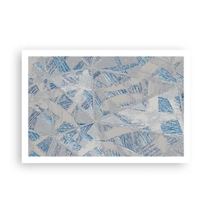 Poster - In een blauwgrijs labyrint - 91x61 cm