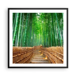 Poster in een zwarte lijst - De essentie van de aziatische natuur - 60x60 cm