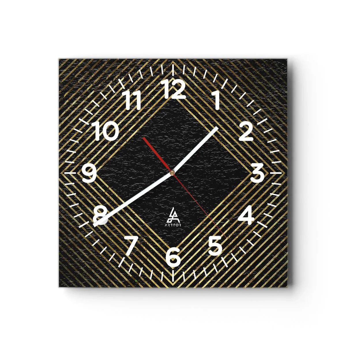 Wandklok - Klok - Geometrie in glamoureuze stijl - 40x40 cm