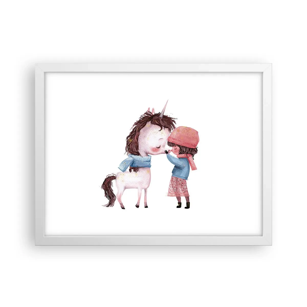 Poster in een witte lijst - Een winterverhaal - 40x30 cm