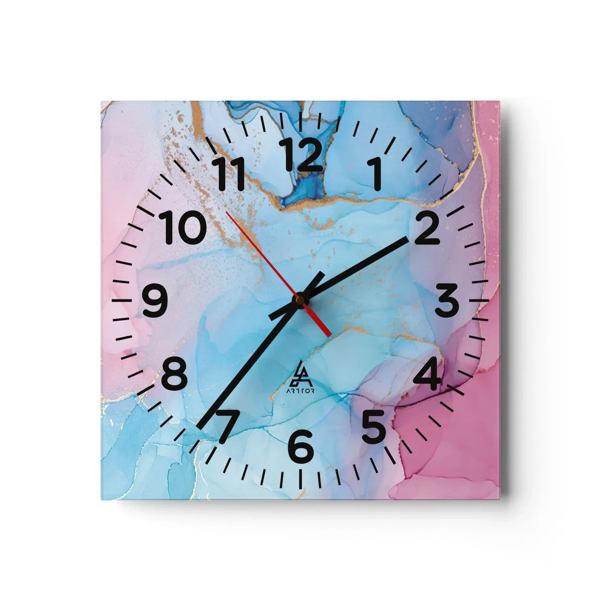 Wandklok - Klok - Ontmoeting en interpenetratie - 30x30 cm