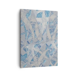 Schilderen op canvas - In een blauwgrijs labyrint - 50x70 cm