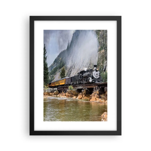 Poster in een zwarte lijst - Waar wil je naar toe? Waar naar toe? - 30x40 cm