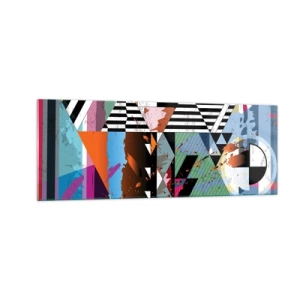 Schilderen op glas - Geometrisch en organisch - 140x50 cm