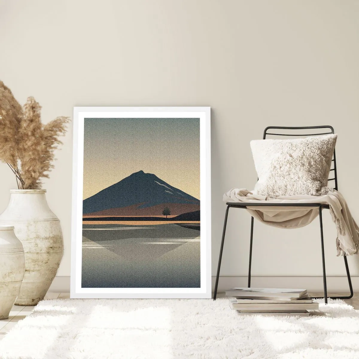 Poster in een witte lijst - Spiegelreflectie - 50x70 cm