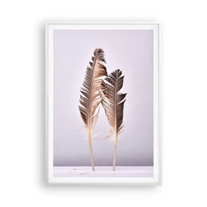 Poster in een witte lijst - Tegen het niets - 70x100 cm