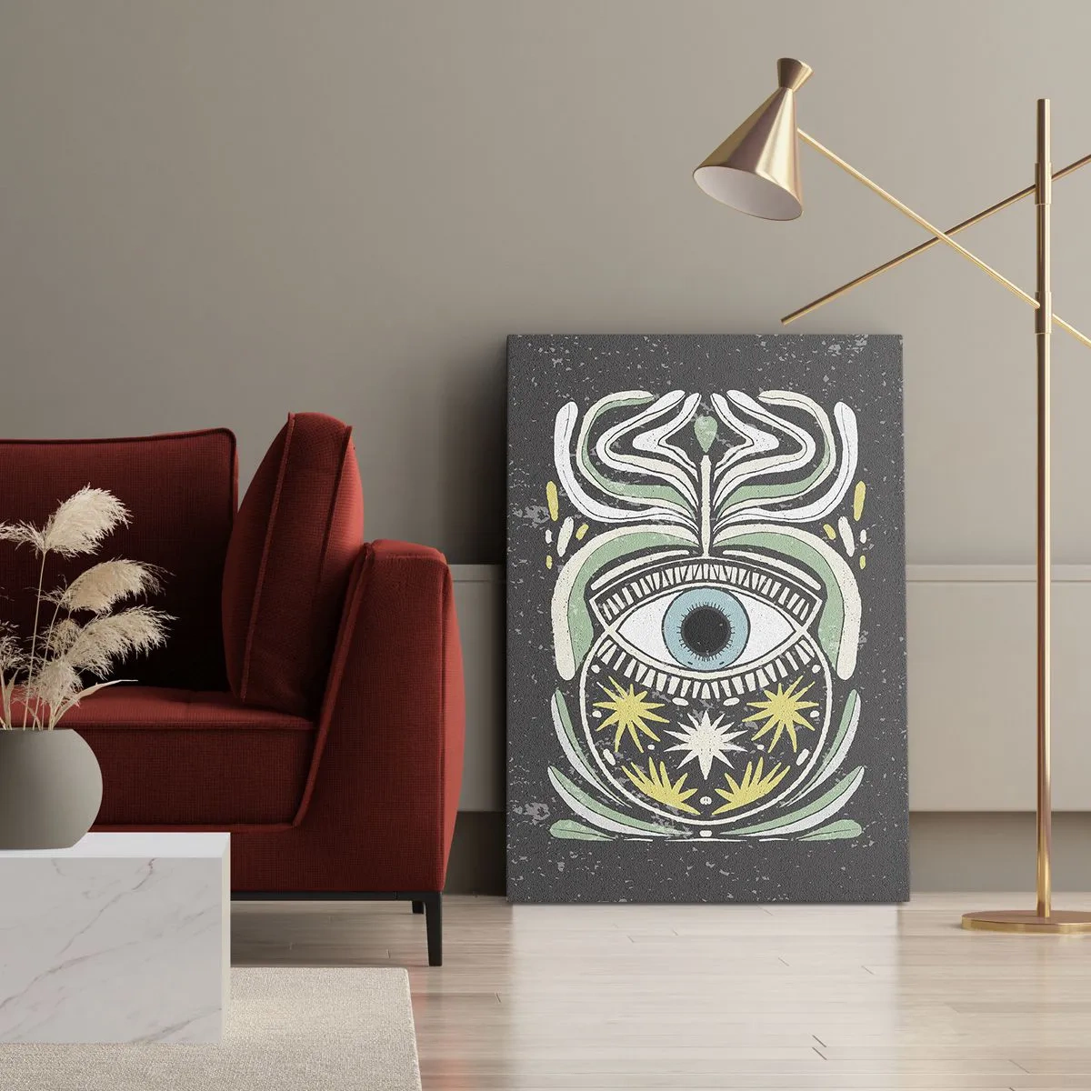 Schilderen op canvas - Tribale rituelen - 50x70 cm