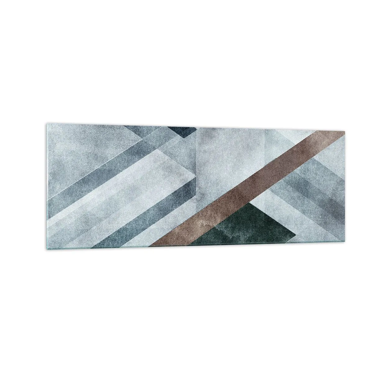 Schilderen op glas - Verfijnde elegantie van geometrie - 140x50 cm