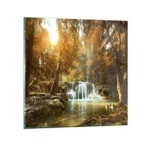 Schilderen op glas - Park cascade - 50x50 cm