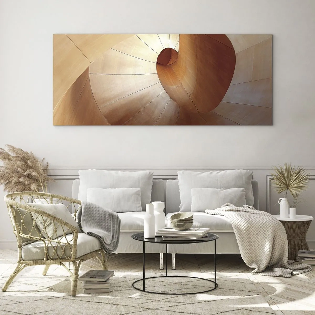 Schilderen op glas - Architecturale serpentijn - 120x50 cm