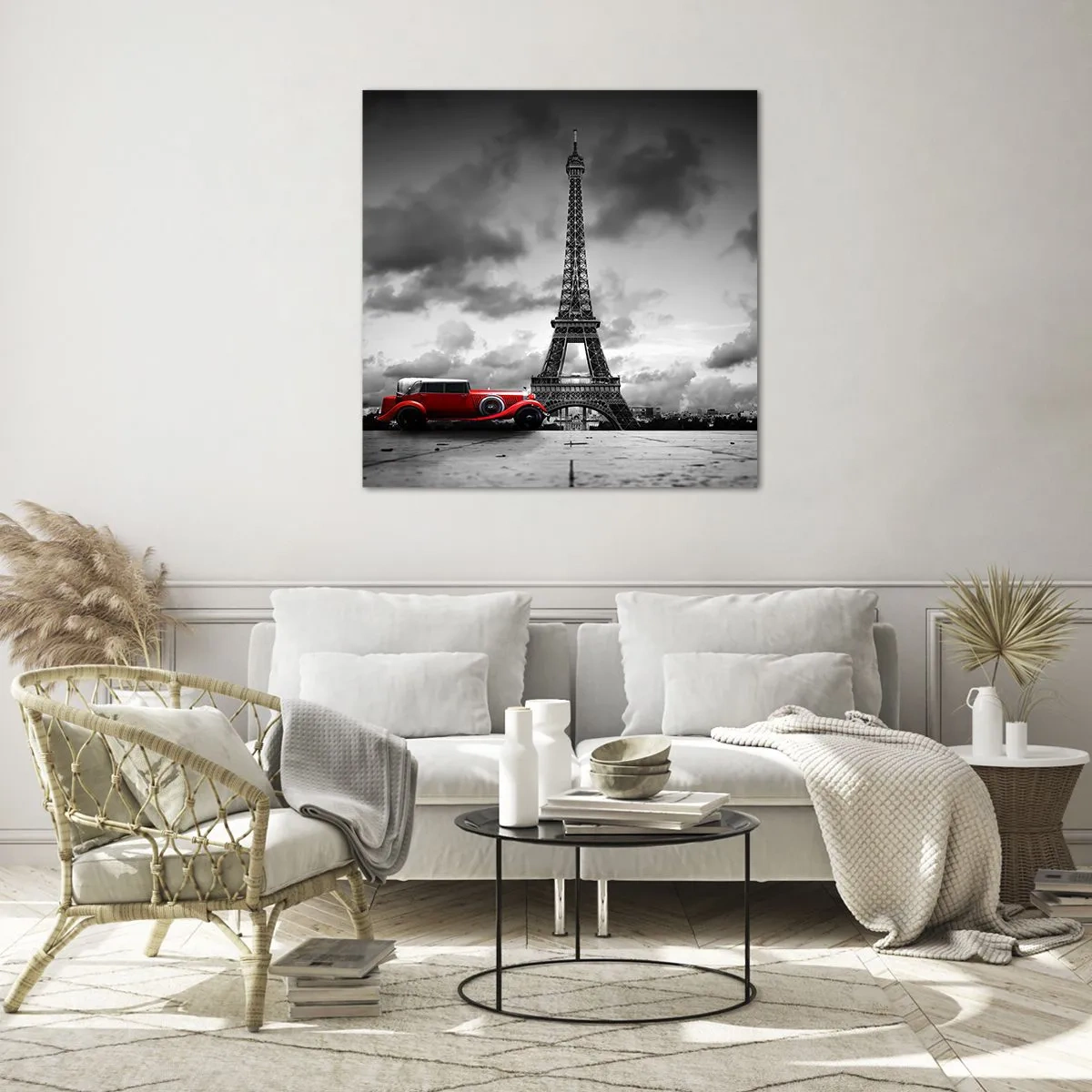 Schilderen op glas - Nog niet zo lang geleden in Parijs - 40x40 cm