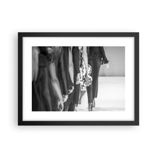 Poster in een zwarte lijst - Een stijlvolle optocht - 40x30 cm