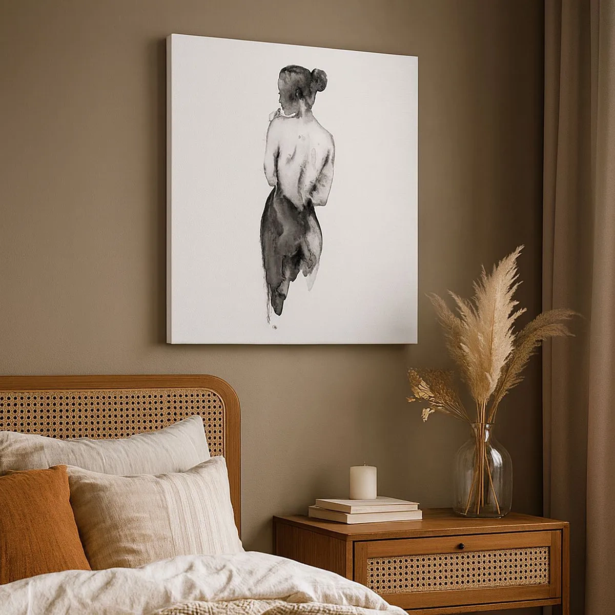 Schilderen op canvas - Bij haar verdwijnt de wereld - 30x30 cm