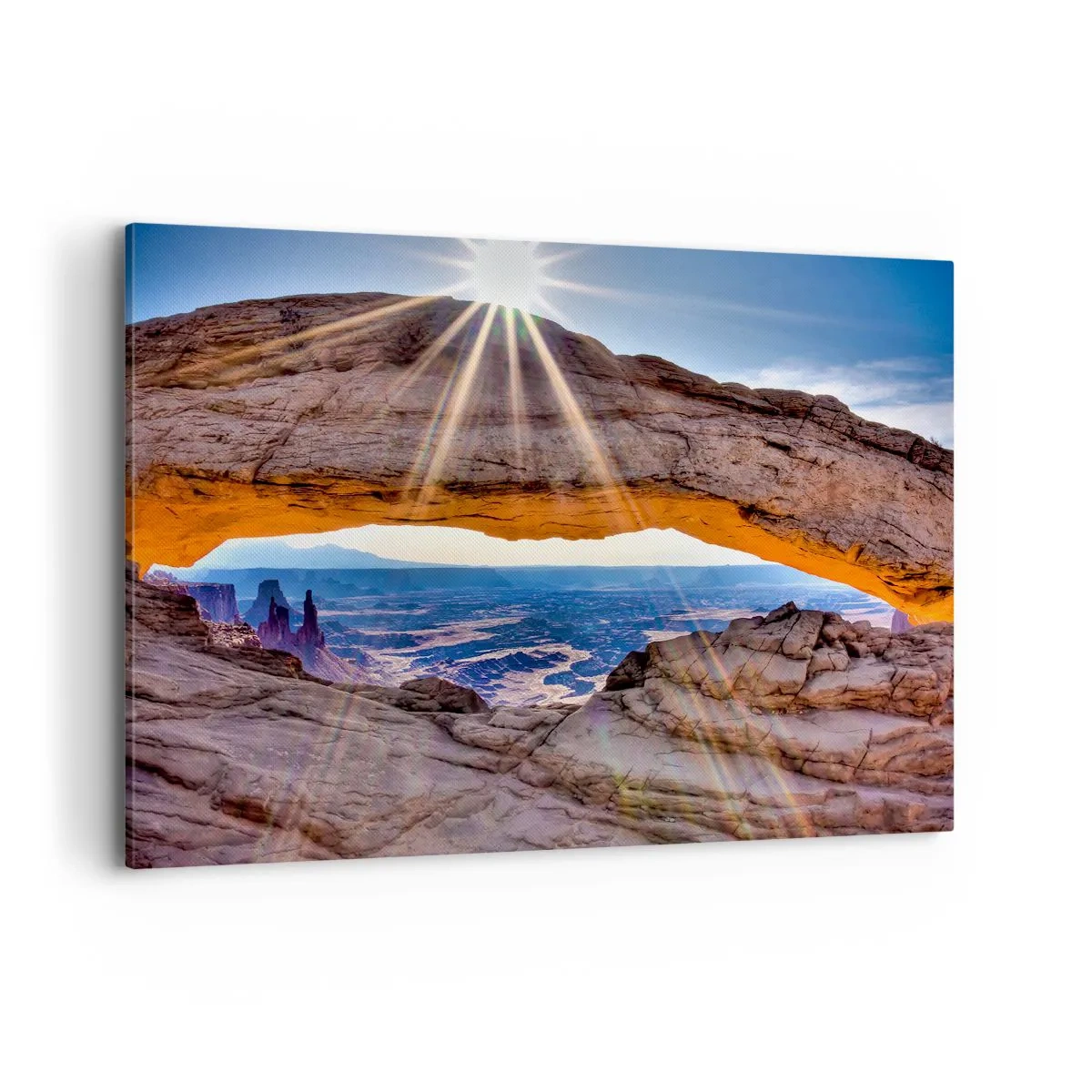 Schilderen op canvas - Door de rotspoort - 120x80 cm