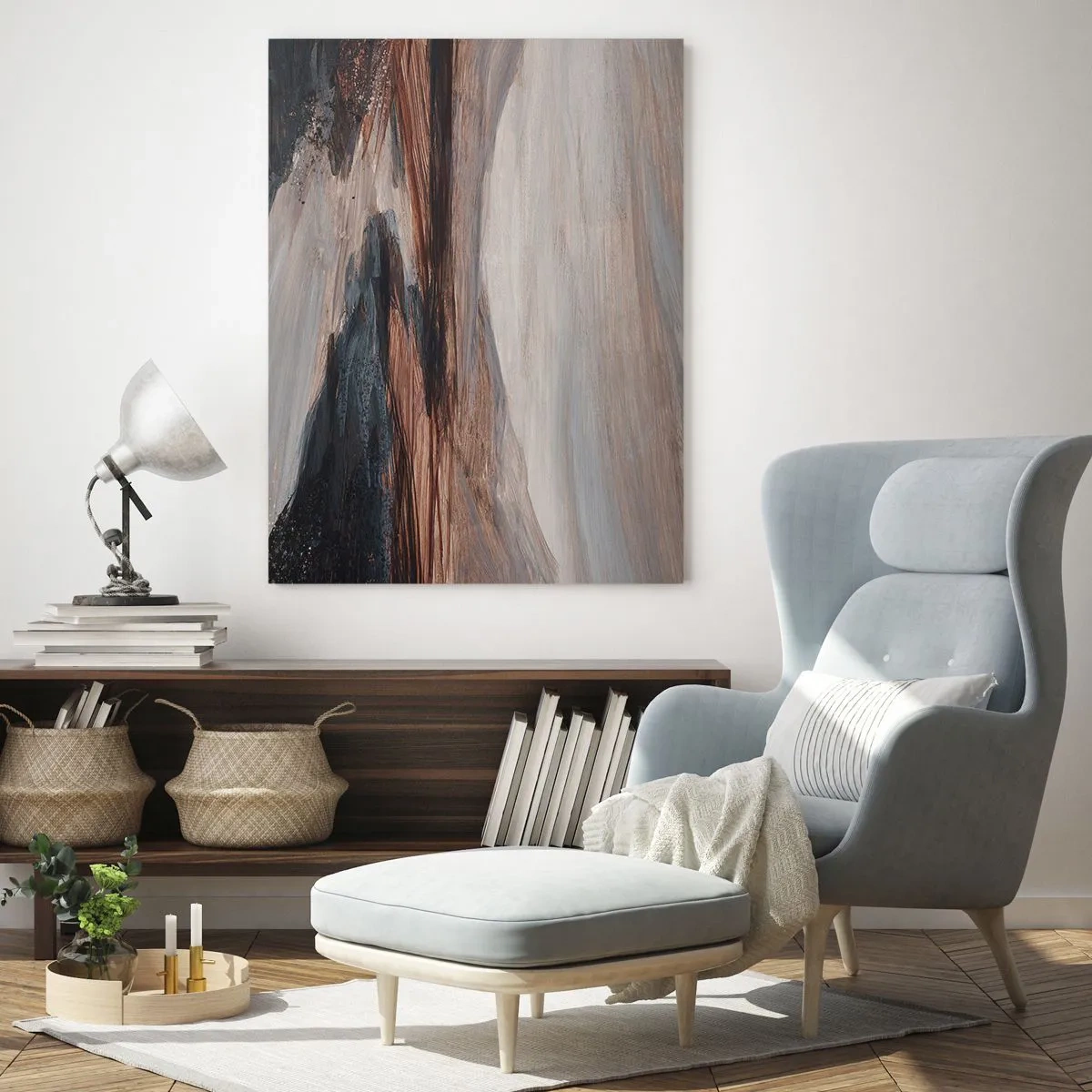 Schilderen op glas - Een rustige vallei - 50x70 cm