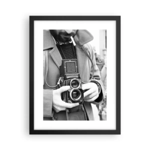 Poster in een zwarte lijst - Retro stijl - 30x40 cm