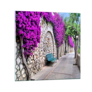 Schilderen op glas - Laten we elkaar zo snel mogelijk ontmoeten - 60x60 cm