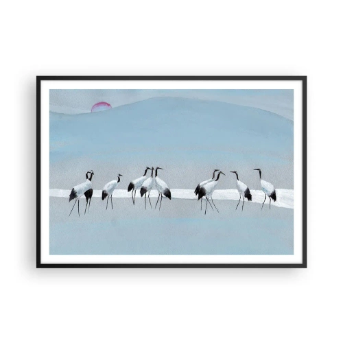 Poster in een zwarte lijst - Na een warme dag - 100x70 cm