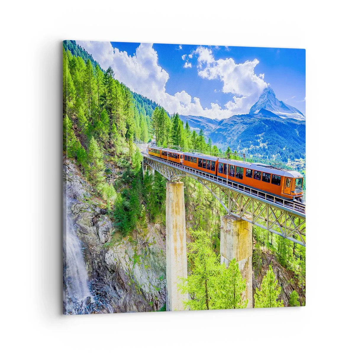 Schilderen op canvas - Het is tijd voor de Alpen - 60x60 cm