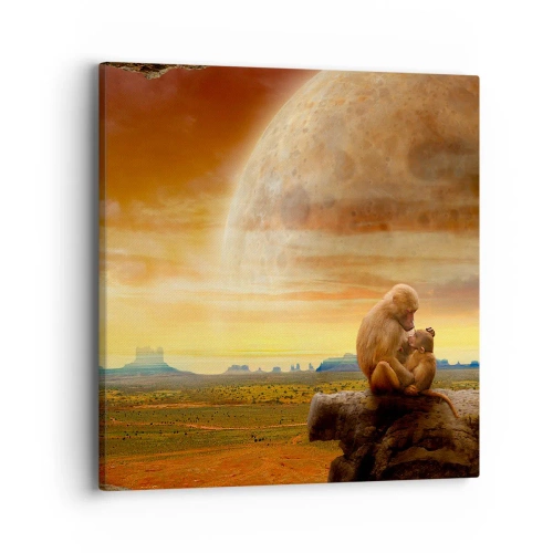 Schilderen op canvas - De liefde is overal hetzelfde - 40x40 cm