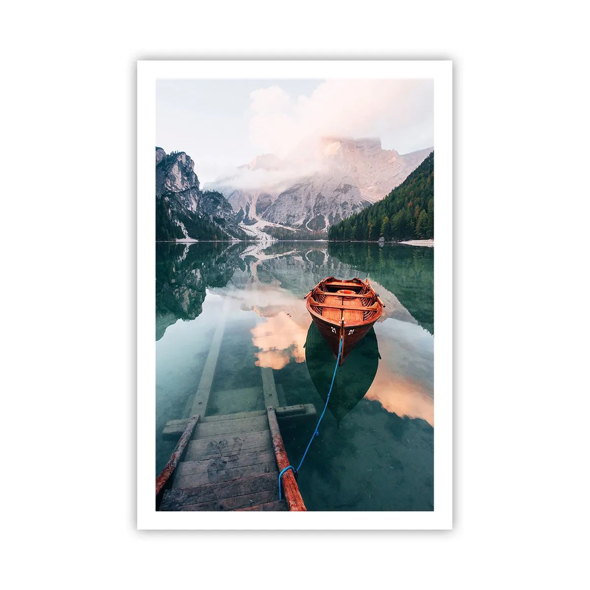 Poster - Vreedzame slaap van de bergen - 61x91 cm