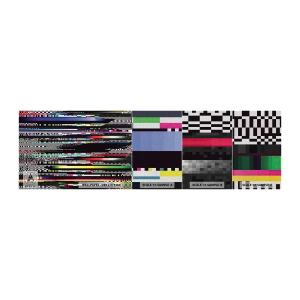 Fotobehang Monster Premium Sand - Het controlebeeld van de werkelijkheid - Abstractie, Deel, Digitale ruis - 100x30 cm