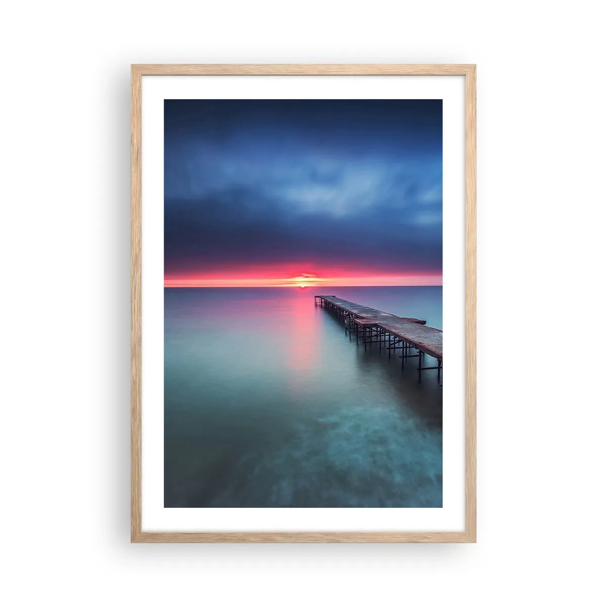 Een poster in een licht eiken lijst - Tussen hemel en aarde - 50x70 cm