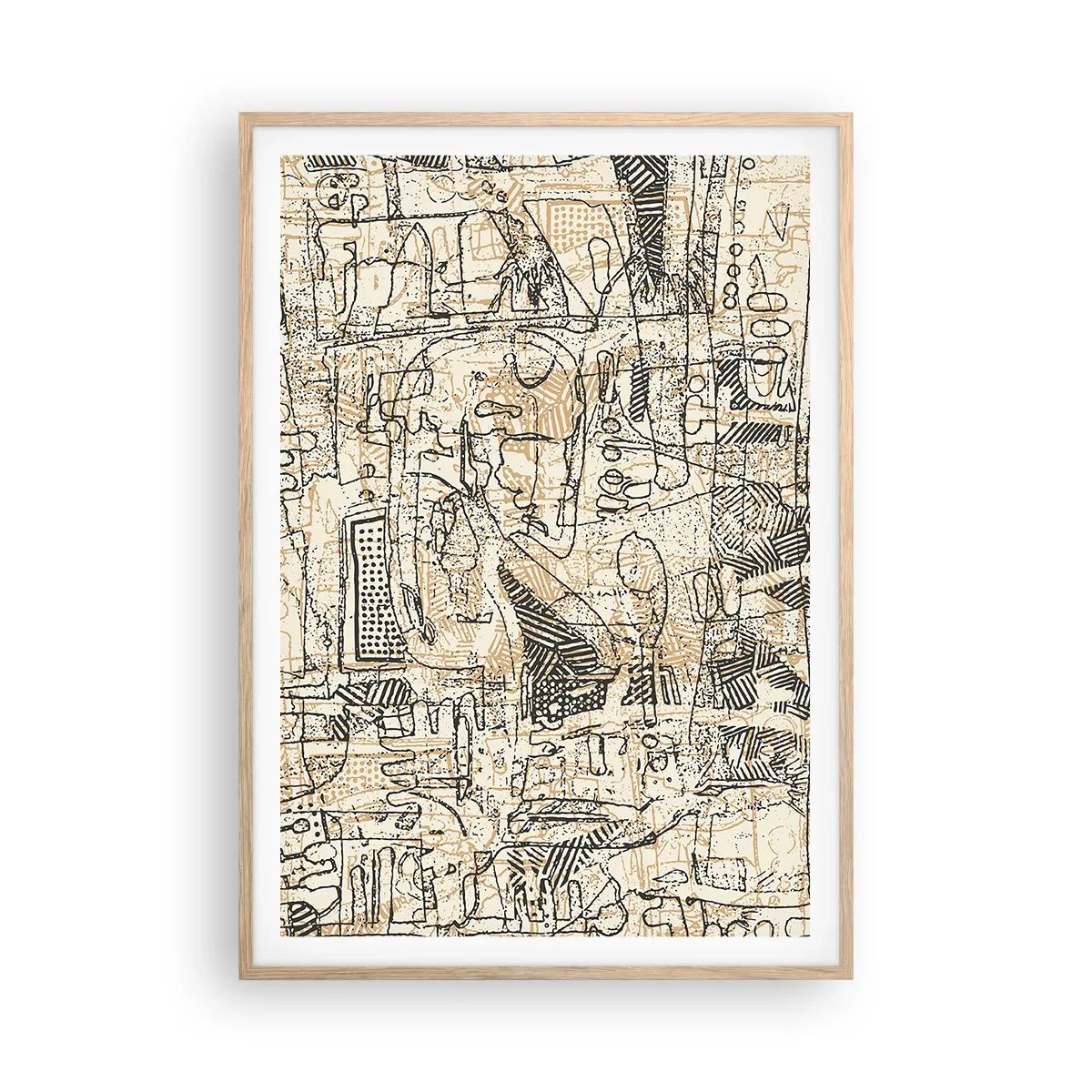 Een poster in een licht eiken lijst - Het wacht om te worden gedecodeerd - 70x100 cm