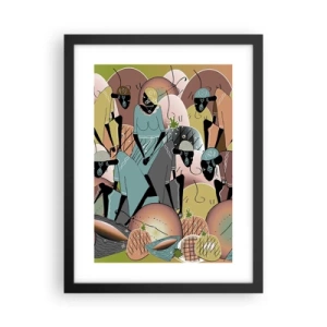 Poster in een zwarte lijst - Er komt een geweldige vakantie aan - 30x40 cm