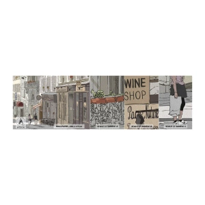 Fotobehang Monster Premium Sand - Stadsvreugde - Architectuur, Stad, Parijs - 100x30 cm